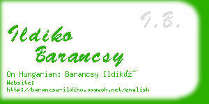 ildiko barancsy business card